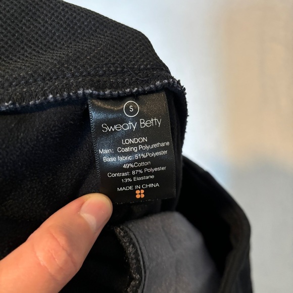 Sweaty Betty womens black Arctic Luxe Quilted Pants front zip warm size small - Picture 12 of 12